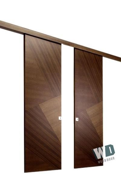 Tạo điểm nhấn cho không gian chung cư khi lựa chọn cửa gỗ trượt 2 cánh.
